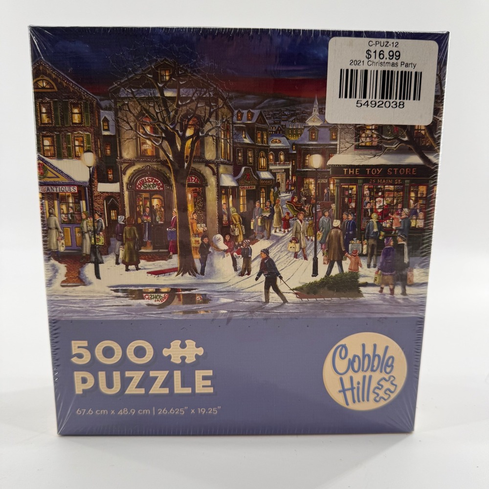 NEW Cobble Hill 500 Piece Puzzle Christmas Holiday Art Festive Party Made in USA